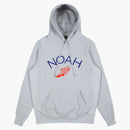Noah Winged Foot Embroidered Hoodie Heather Grey