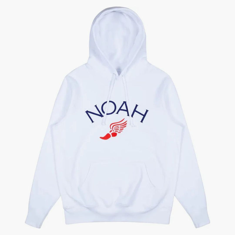 Noah Winged Foot Embroidered Hoodie White