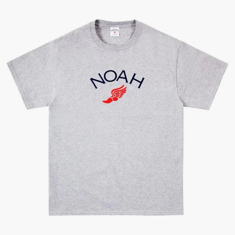 Noah Winged Foot Logo Tea (SS19) Athletic Heather
