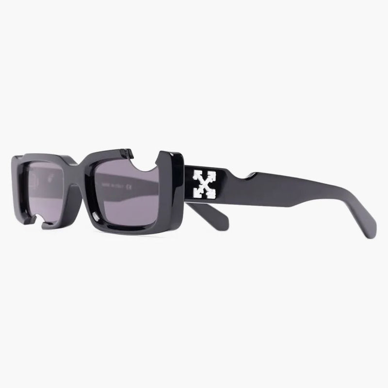 Off-white Cady Cut-out Rectangular Frame Sunglasses Black/white/grey (ss22) (oeri006c99pla0011007)