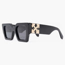 Off-white Catalina Rectangular Frame Sunglasses Black/dark Grey/gold (oeri003y21pla0011007 / Oeri003c99pla0011007)
