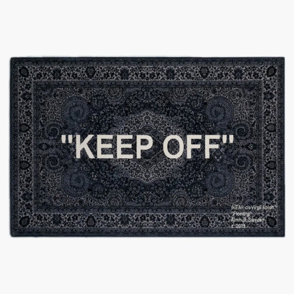 Virgil Abloh X Ikea "Keep Off" RUG 200x300 cm Grey/White