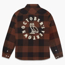 Ovo Buffalo Plaid Flannel Shirt Brown