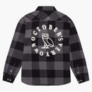 Ovo Buffalo Plaid Flannel Shirt Gray