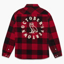 Ovo Buffalo Plaid Flannel Shirt Red