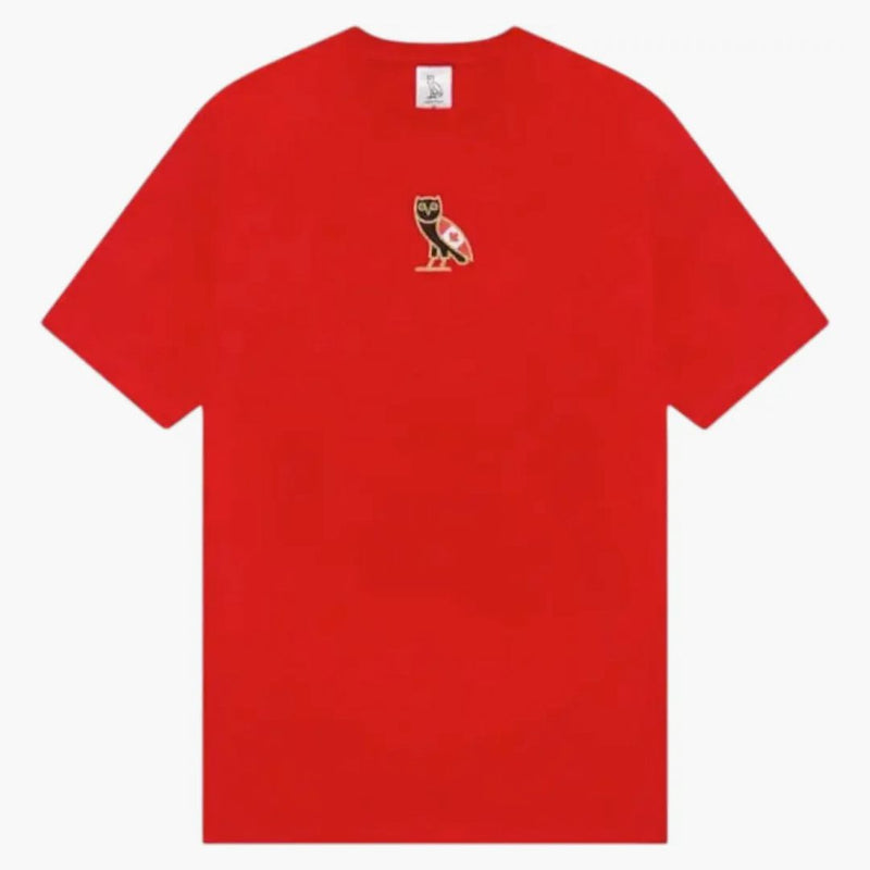 Ovo Canada Flag Classic Owl T-shirt Red