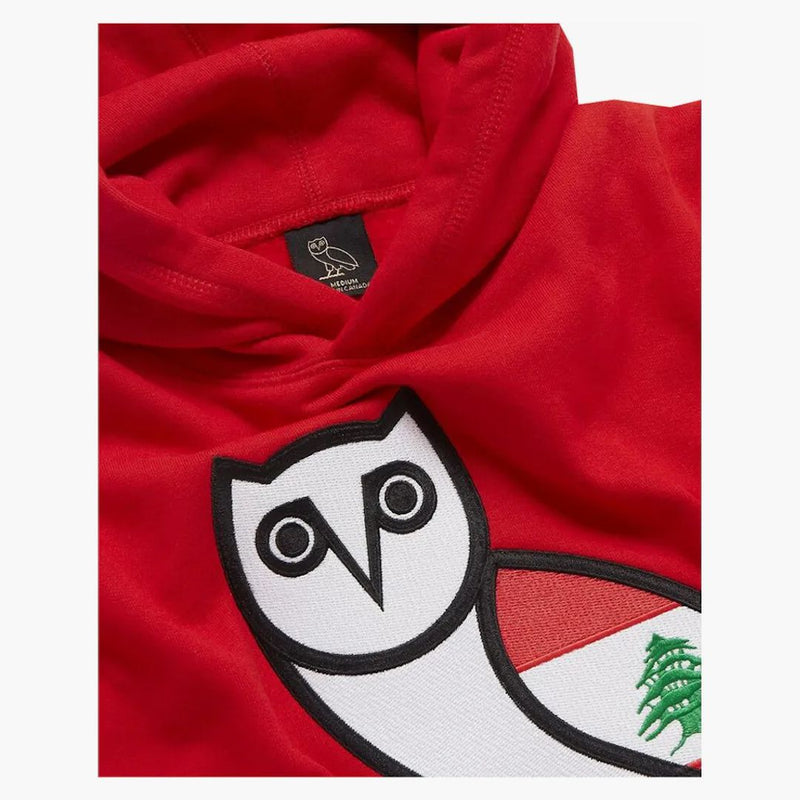 OVO Cedar of Libanon Og Owl Hoodie Red