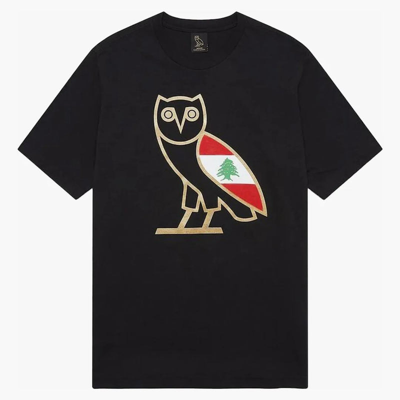 Ovo Cedar di T-shirt Libanon Og Owl Nero