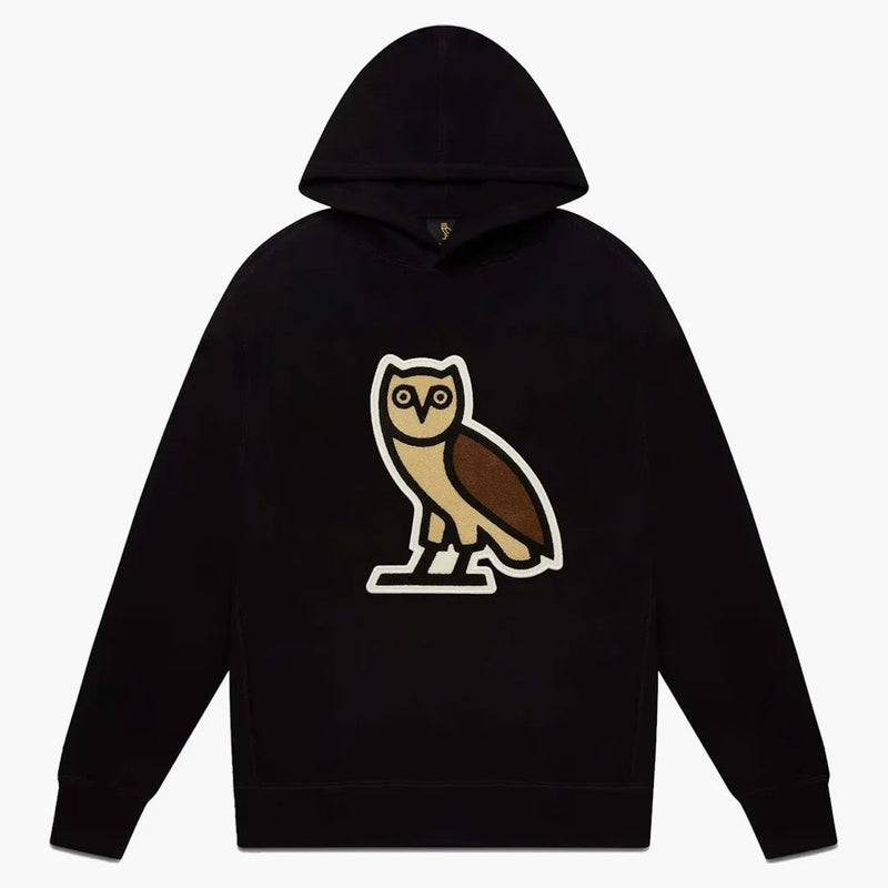 Ovo chenille bubbla uggla hoodie svart