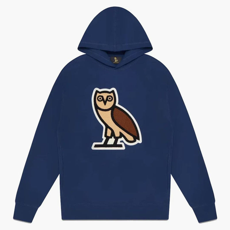 OVO Chenille Bubble Owl Hoodie Navy