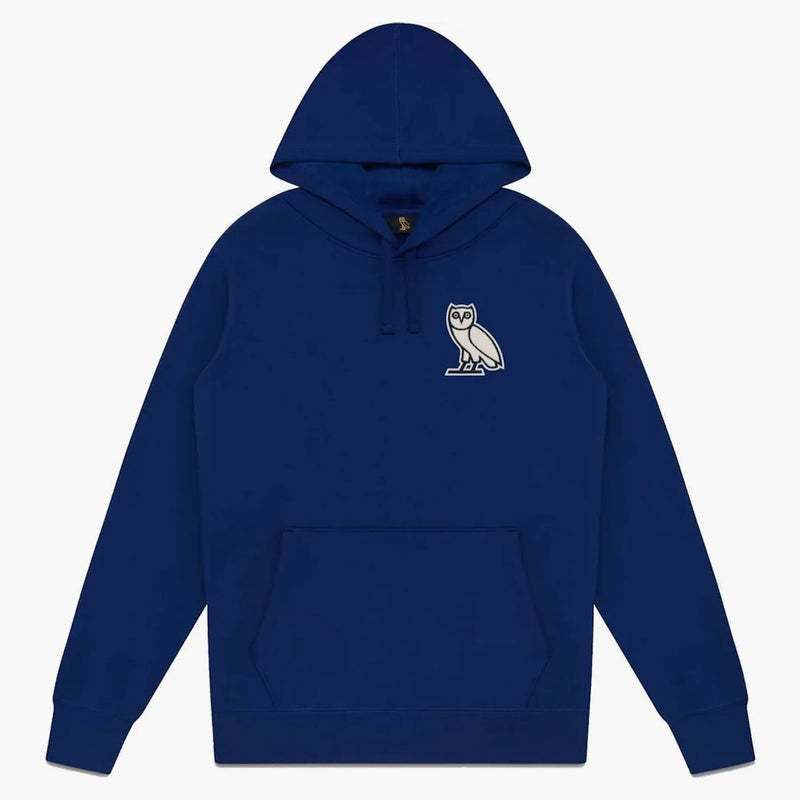 Ovo chenille plysch hoodie hoodie blå