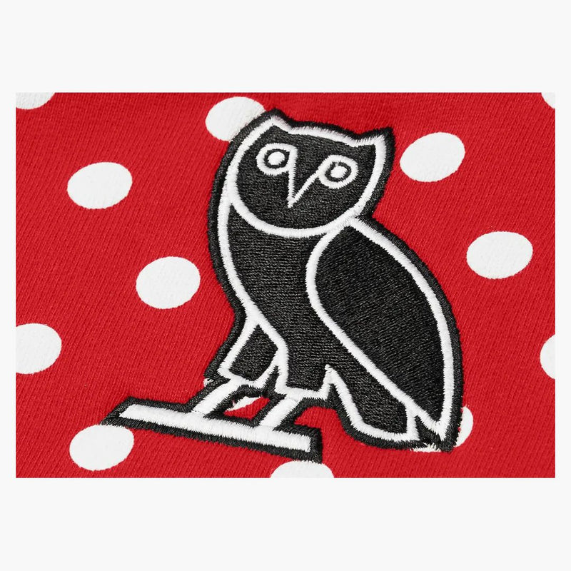 OVO Classic Owl Polka Dot Hoodie Red