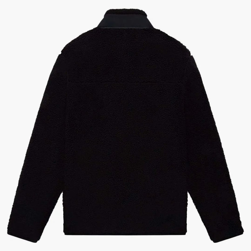 Ovo Deep Pile Sherpa Sherpa Fleece Giacca nera
