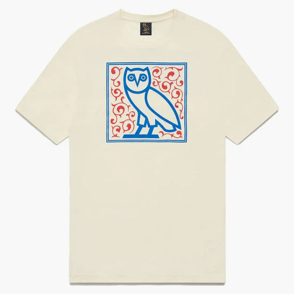 Crema T-shirt Ovo Family Owl