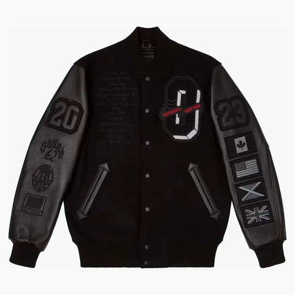 Ovo per tutti i cani giacca varsity nera