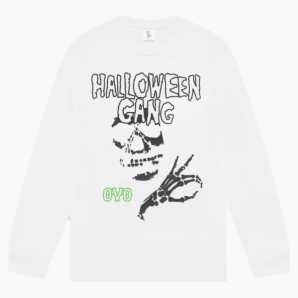 Ovo Halloween Gang Longsleeve T-shirt bianco
