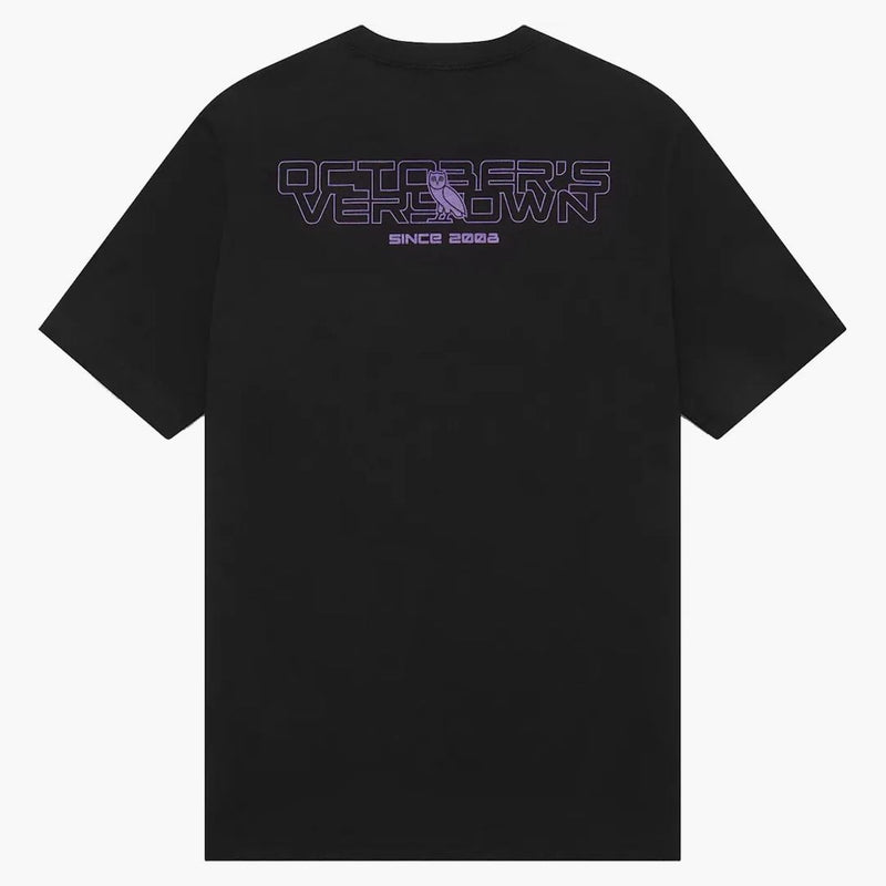 Ovo Iridident Grid Owl T-shirt nero