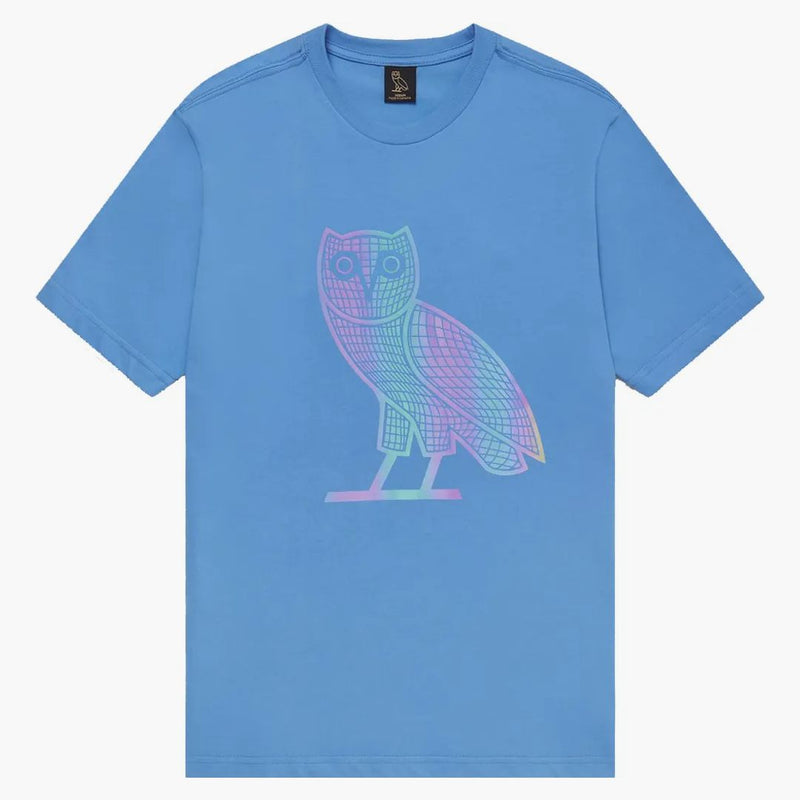 Ovo iridident grid uggla t-shirt hav