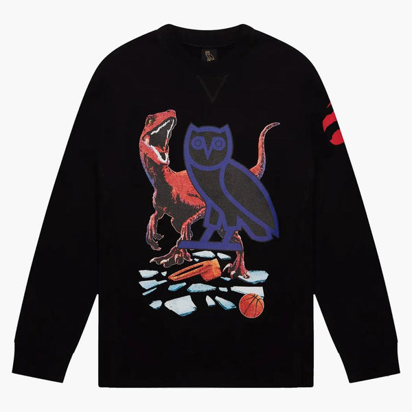 Ovo Jurassic Park in frantumi di backboard Crewneck Black