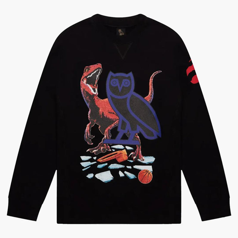 Ovo Jurassic Park in frantumi di backboard Crewneck Black