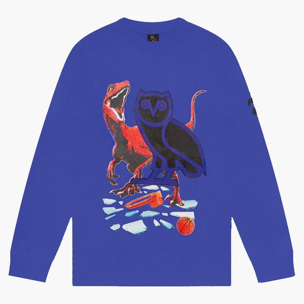 Ovo Jurassic Park In frantumi di backboard Crewneck Raptors Purple