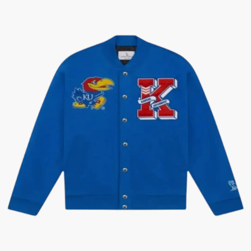 Ovo kansas jayhawks giacca varsity blu