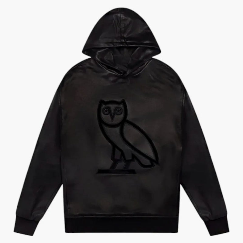 Ovo Leather OG OWL Hoodie Black