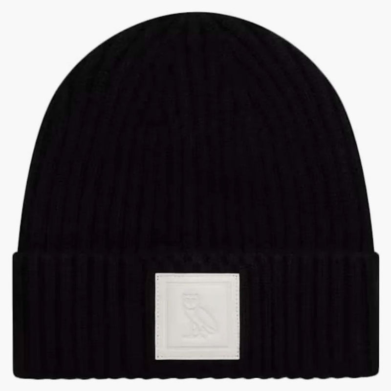 Ovo in pelle cerotto beanie nero