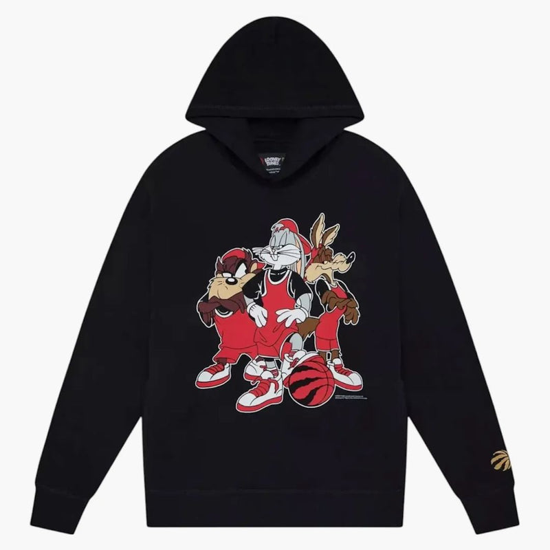 Ovo looney tunes x Toronto raptors 3 på 3 basket hoodie svart