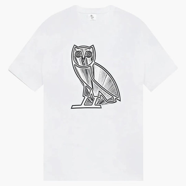 T-shirt Ovo Metallic Owl Bianco