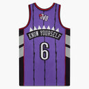 Ovo Mitchell And Ness '95 Raptors Basketball Jersey Purple/back