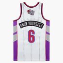 Ovo Mitchell And Ness '95 Raptors Basketball Jersey White/purple