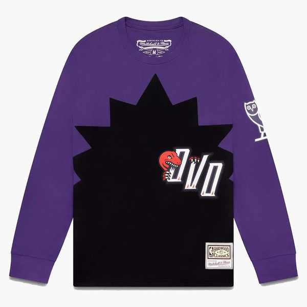Ovo Mitchell e Ness '95 Raptors Longsleeve T-shirt nero/viola