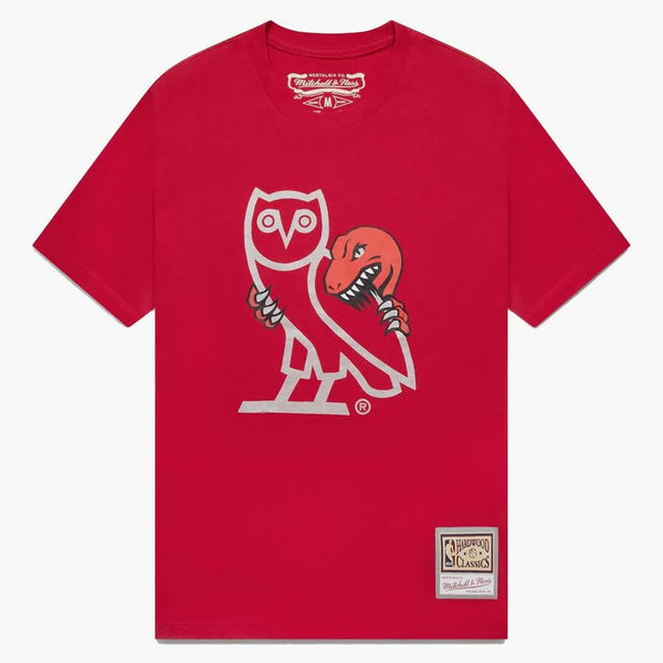 Ovo Mitchell e Ness '95 Raptors Og Owl T-shirt rosso