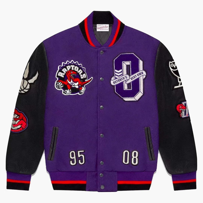 Ovo Mitchell e Ness '95 Raptors Versity Jacket Purple