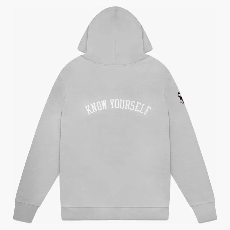 OVO Mitchell och Ness 1995 Raptors Og Owl Hoodie Heather Grey
