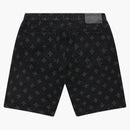 Ovo Monogram Denim Short Washed Black