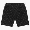 Ovo Monogram Denim Short Washed Black
