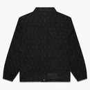 Ovo monogram denim camioner chaqueta lavada negra