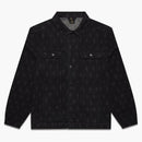 Ovo monogram denim camioner chaqueta lavada negra
