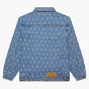 Ovo monogram denim trucker jacka tvättad indigo