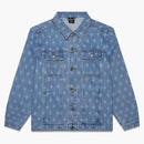 Ovo monogram denim trucker jacka tvättad indigo