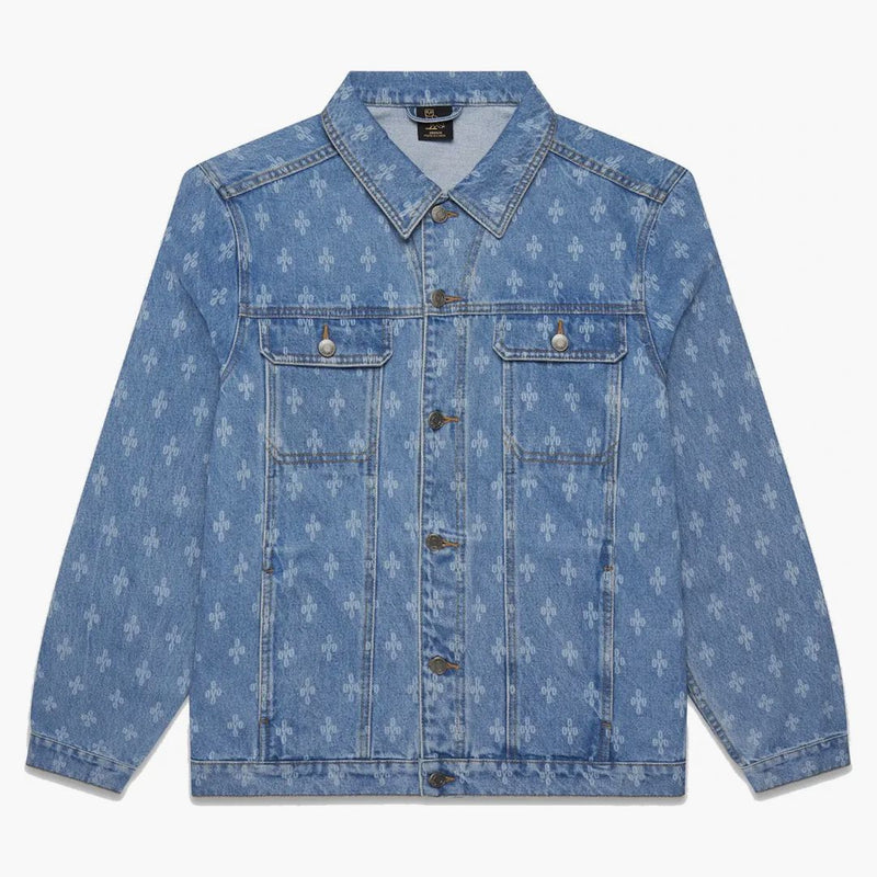 Giacca per camionista in denim Ovo Monogram in Indigo