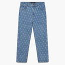 Ovo Monogram Relaxed Fit Denim Washed Indigo
