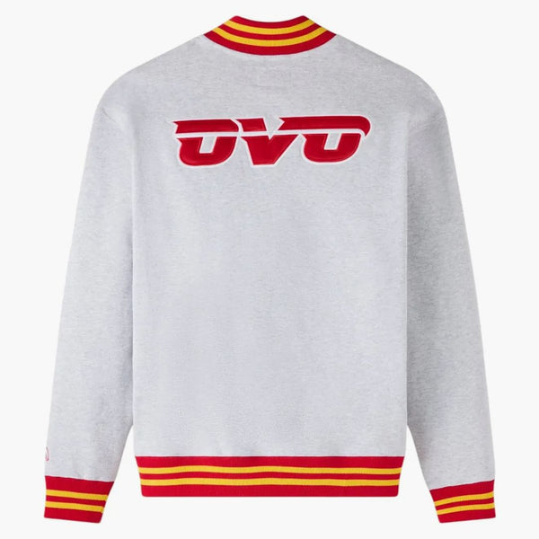OVO NBA Atlanta Hawk's Quarter-Prov Quarter Zip Mockneck Sweatshirt Ash Heather Grey