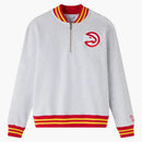 OVO NBA Atlanta Hawk's Quarter-Prov Quarter Mockneck Sweeck Sweatshirt Ash Heather Gray