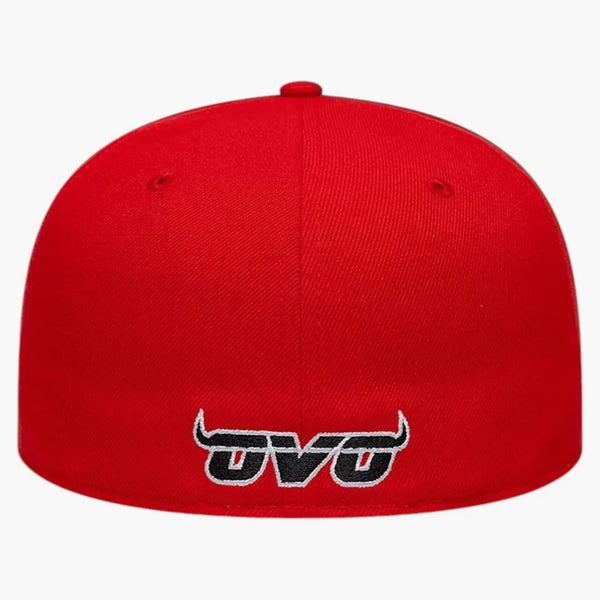 OVO NBA Chicago Bulls New Era 59Fifty Fitted har rött