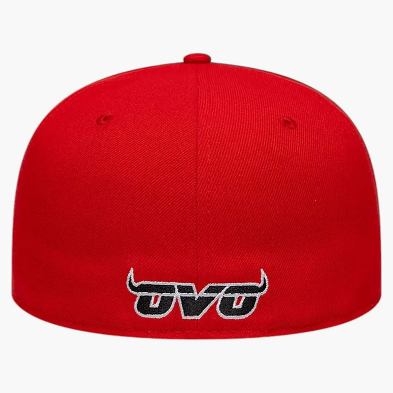 Ovo NBA Chicago Bulls Nová éra 59fifty namontovaná červená