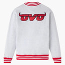 Ovo Nba Chicago Bulls Quarter-zip Quarter Zip Mockneck Sweatshirt Ash Heather Grey