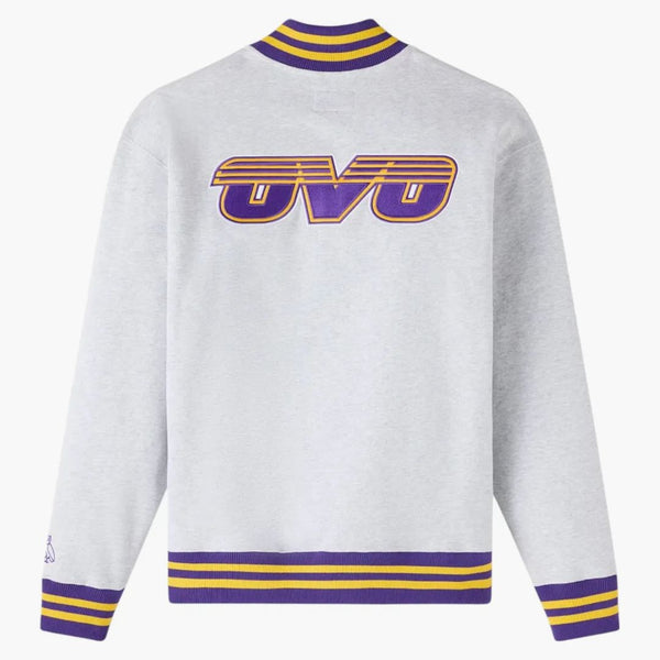 OVO NBA LOS ANGELES LAKERS KVARTAL KVARTAL ZIP MOCKNECK Sweatshirt Ash Heather Grey